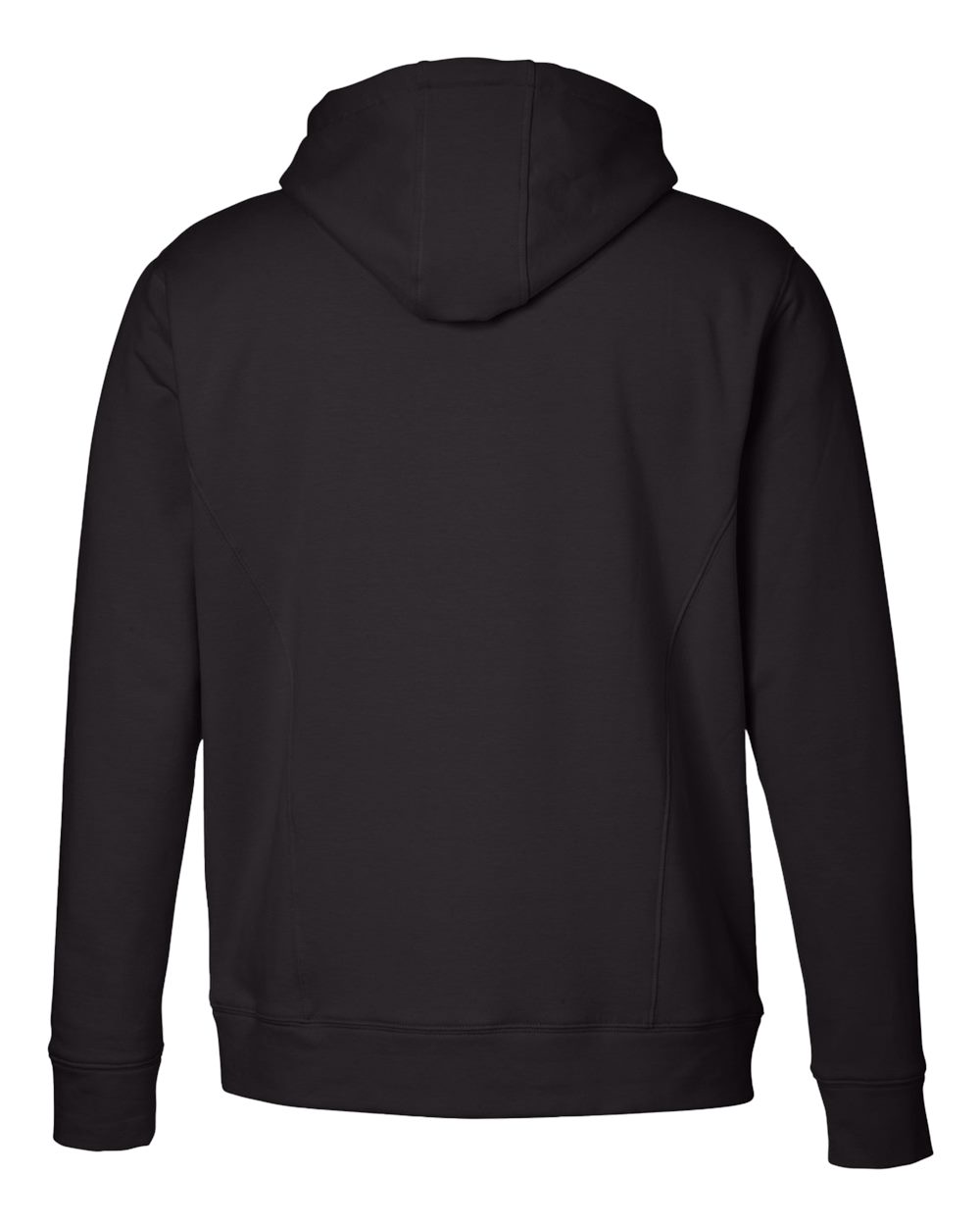 Rear View of Black Atlas Hooded Sweatshirt - MDP1652