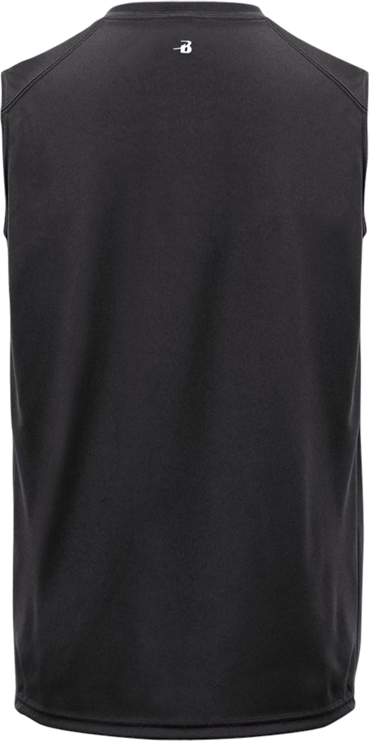Rear View of BLACK B-CORE SLEEVELESS TEE