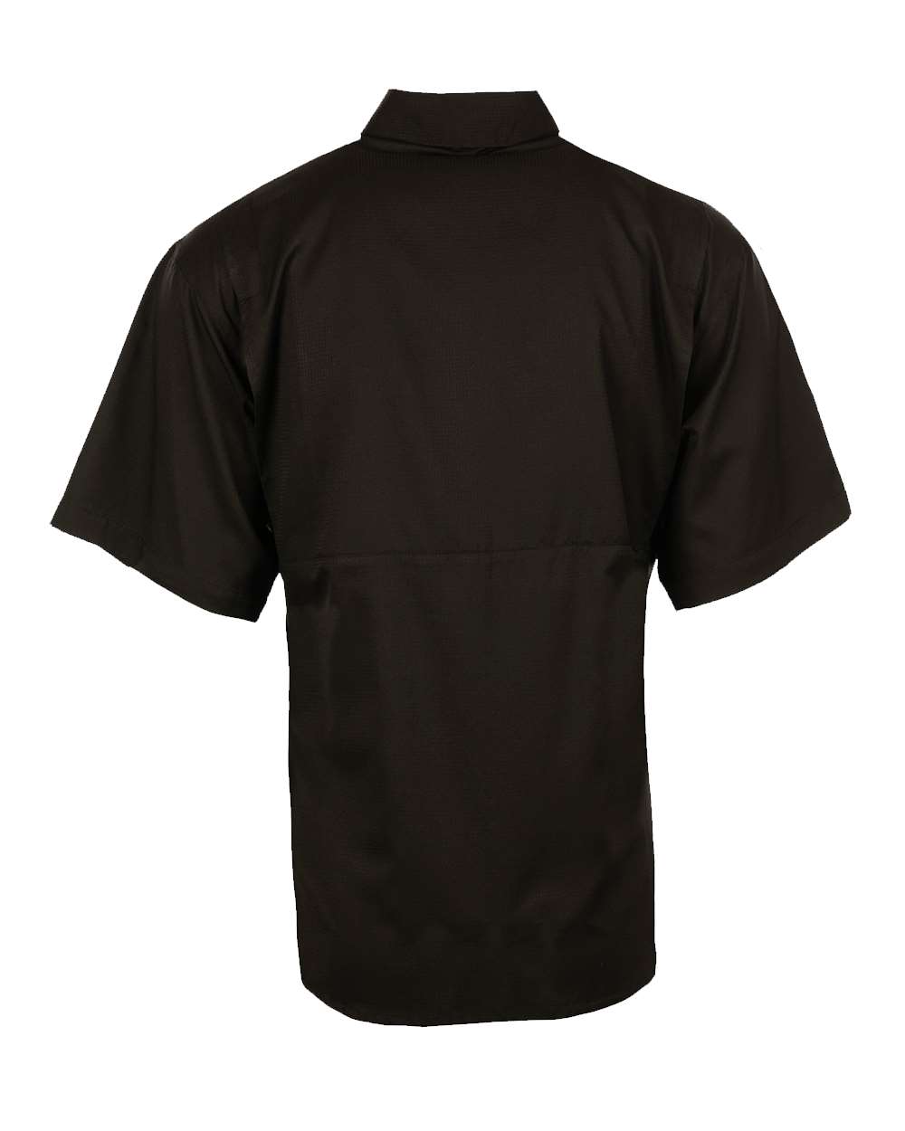 Front View of Black Baja Short Sleeve Fishing Shirt - 2297