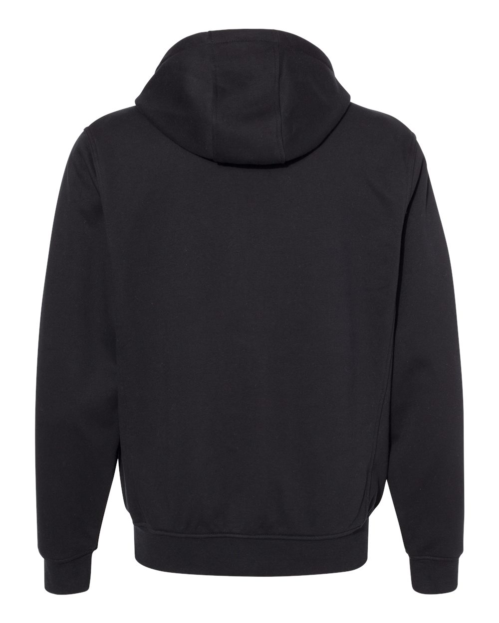 Rear View of Black Bateman Bonded Power Fleece 2.0 Full-Zip Jacket - 7040