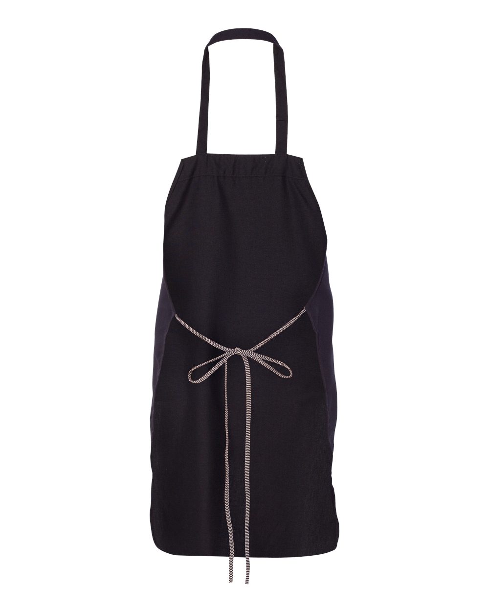 Rear View of Black Bib Apron - 1430