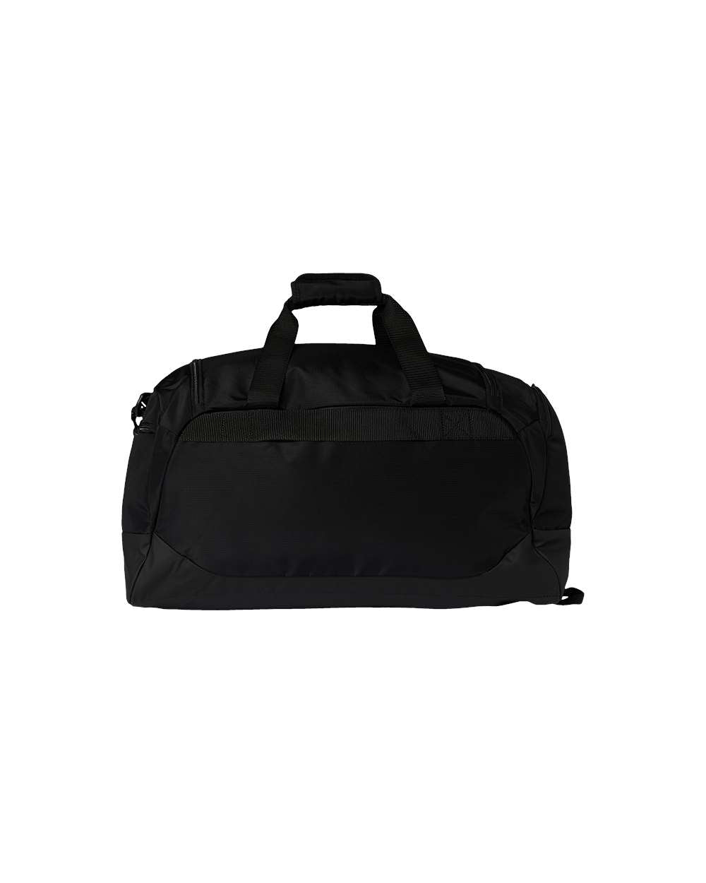 Rear View of Black/ Black Defender 5 Small Duffel Bag - AB603 plain