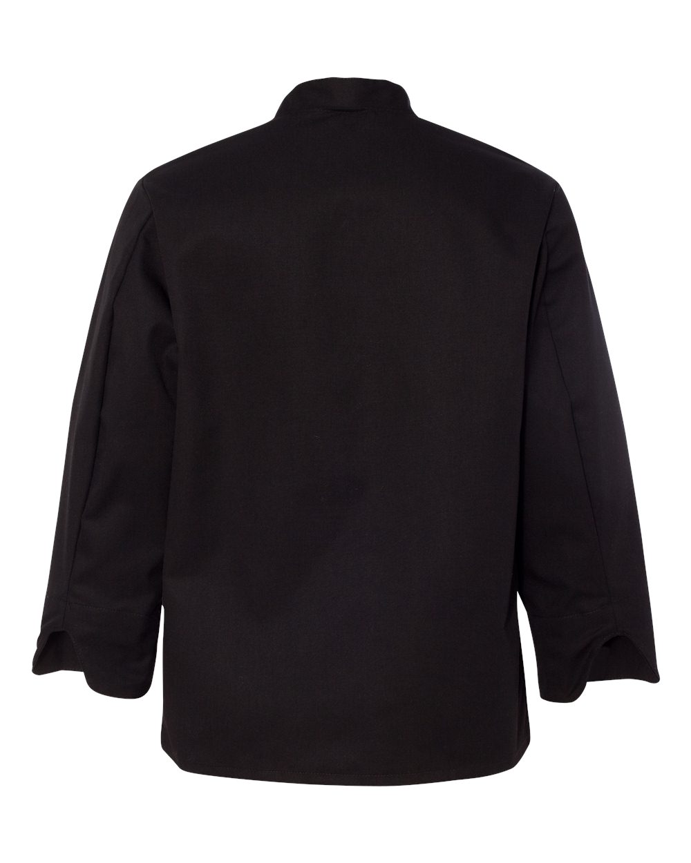 Rear View of Black Black Traditional Chef Coat - KT76