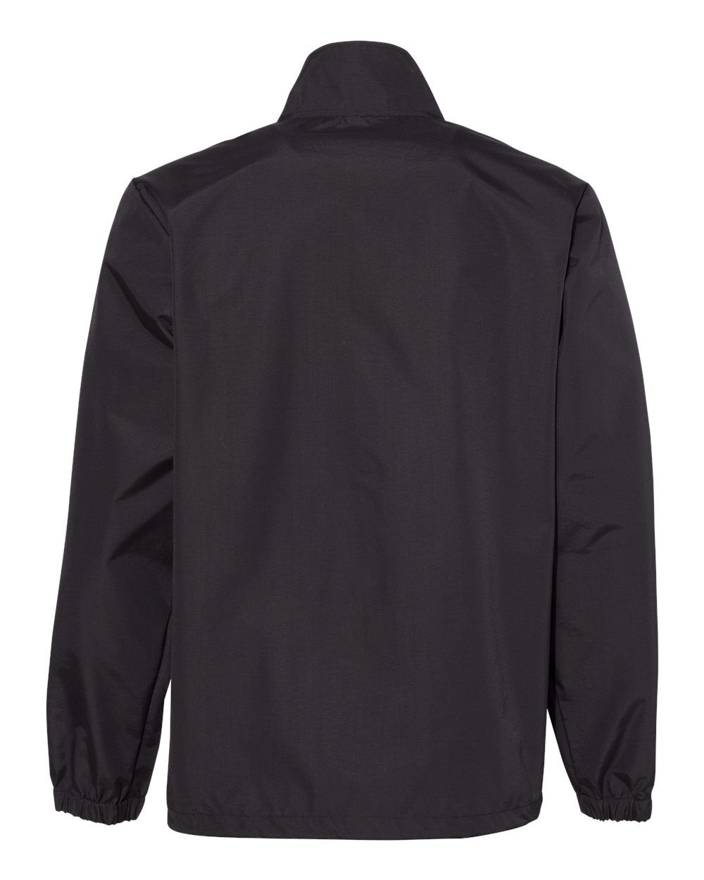Front View of Black/ Black Water-Resistant Windbreaker Coach’s Jacket - EXP99CNB