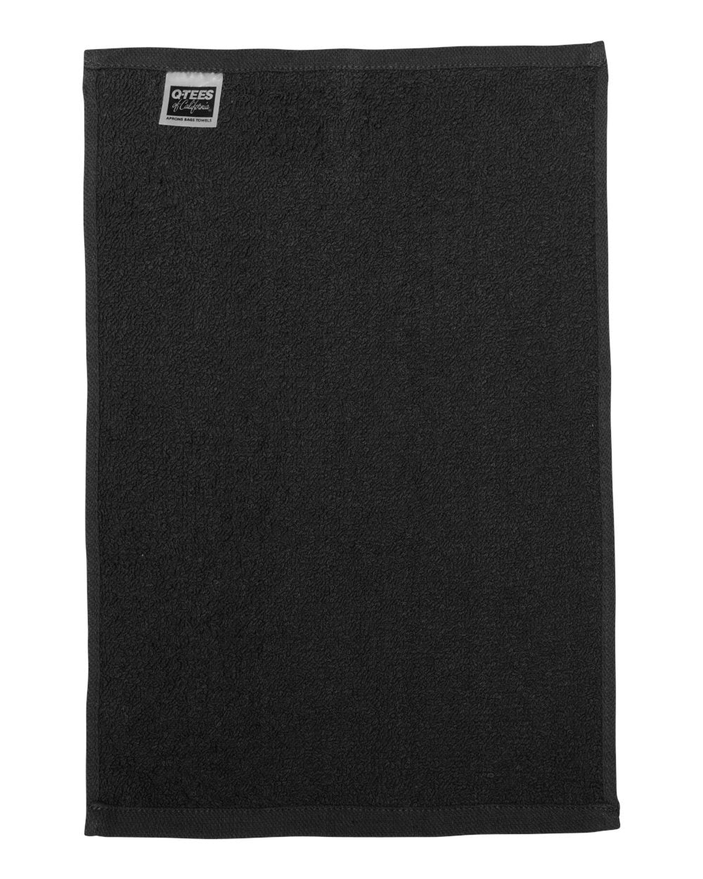 Rear View of Black Budget Rally Towel - T18