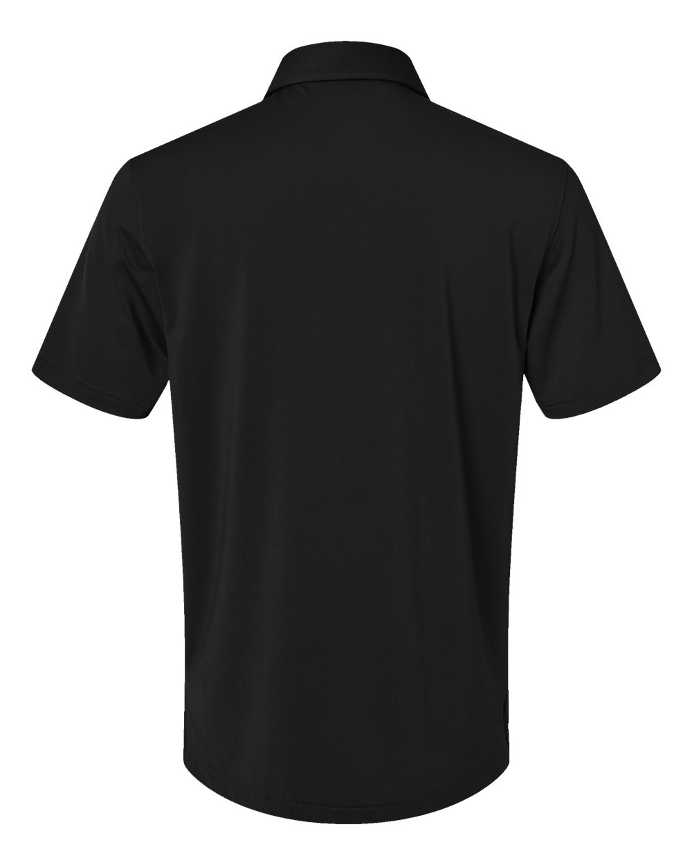 Front View of Black Button Down Short Sleeve Shirt - A595