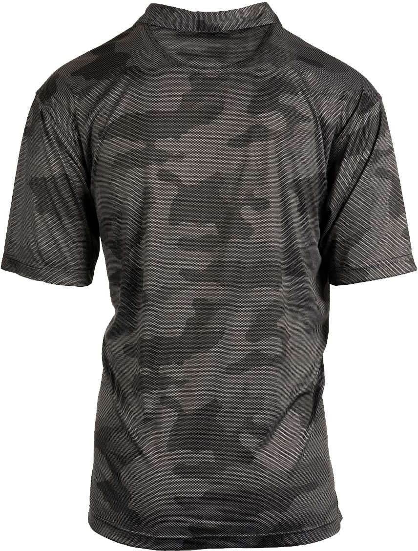 Front View of Black Camo Golf Polo - 0101