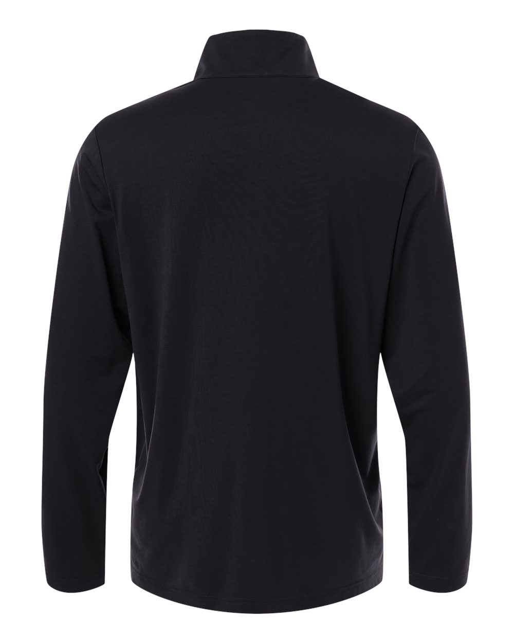 Rear View of Black/ Carbon Men's JAQ Stretch Performance Quarter-Zip - NE405 plain