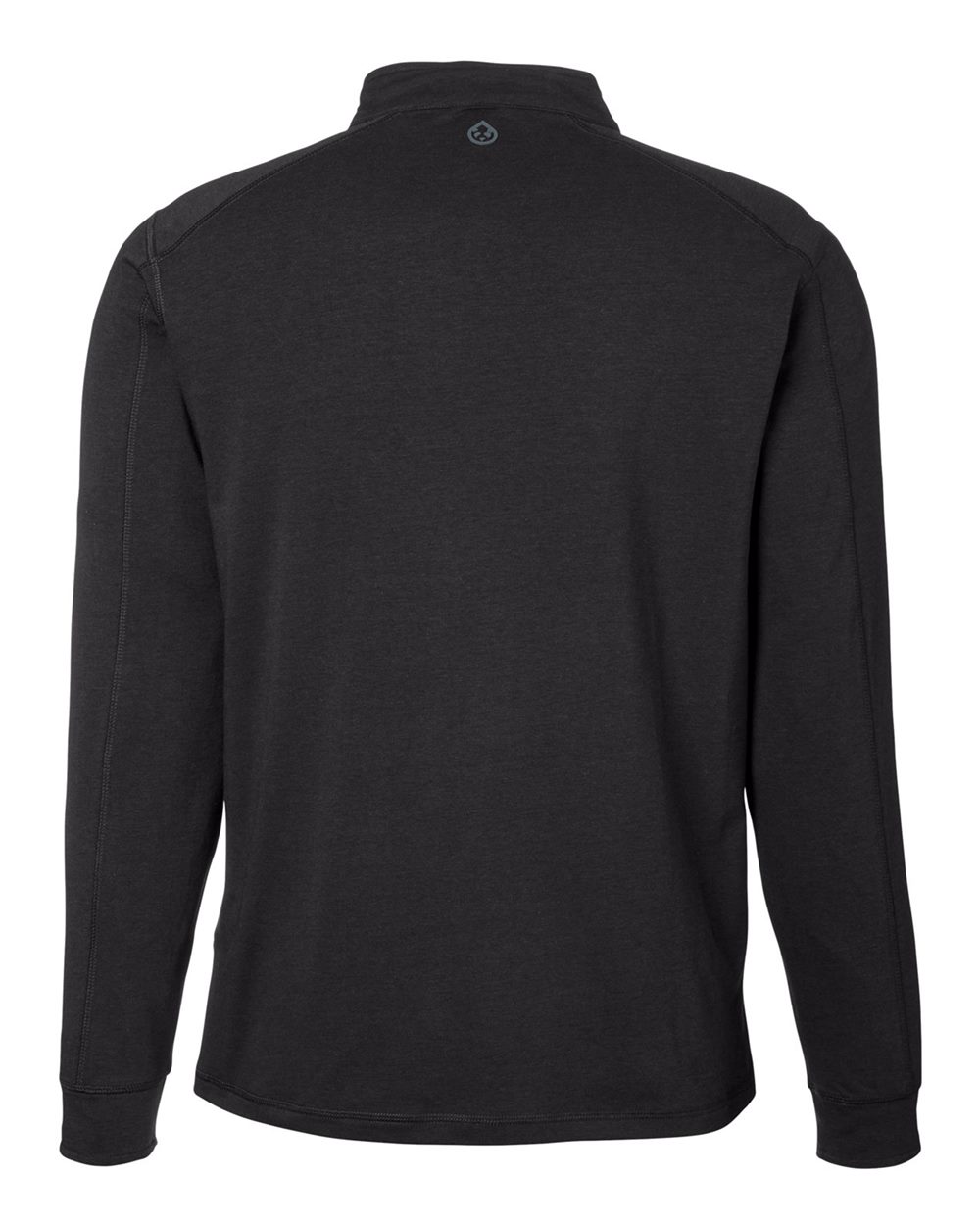 Rear View of Black Carrollton Quarter-Zip Pullover - TM109AB