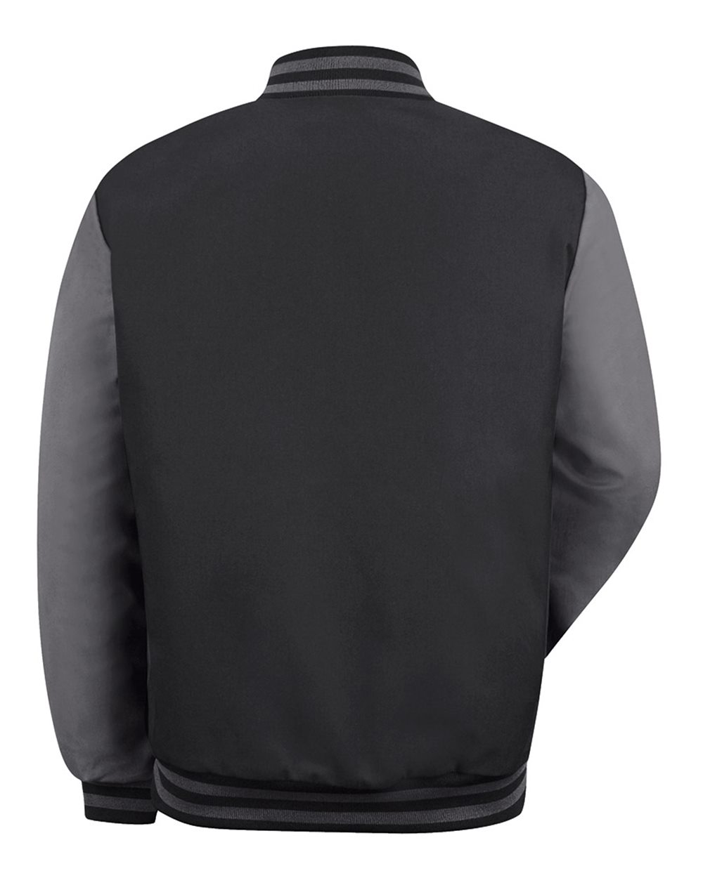 Front View of Black/ Charcoal Duo-Tone Team Jacket - JT40