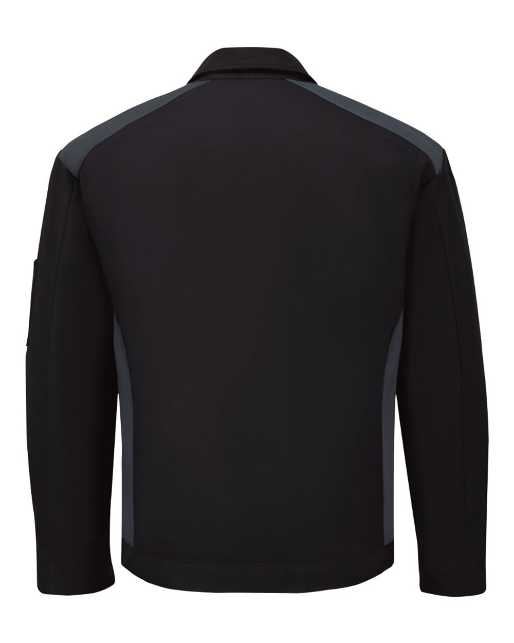 Front View of Black/ Charcoal Performance Crew Jacket - JY20