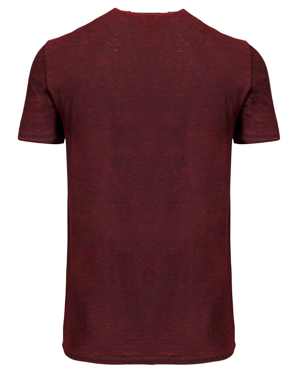 Rear View of Black Cherry Unisex Cross Dye T-Shirt - 115A