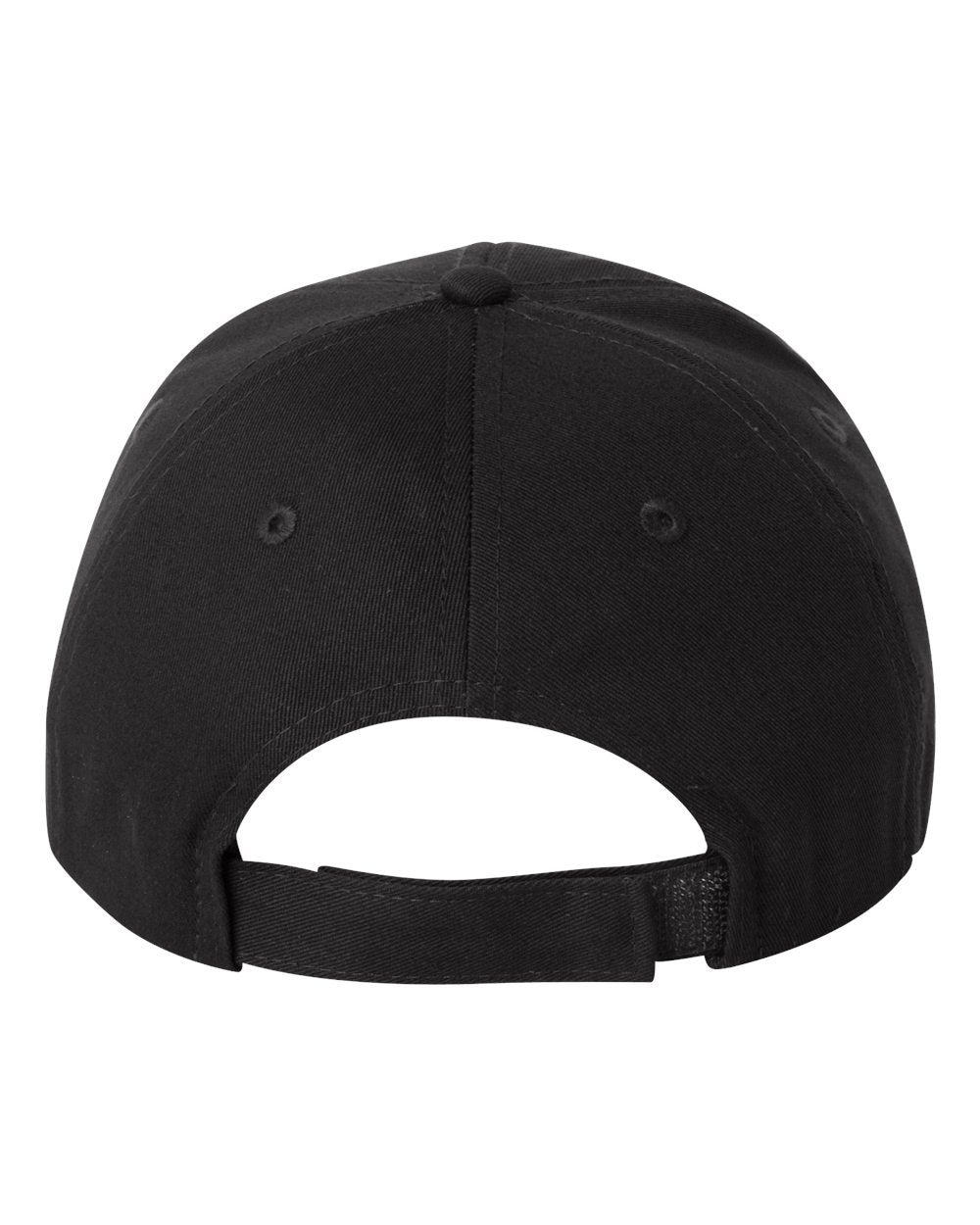 Rear View of Black Chino Cap - VC600