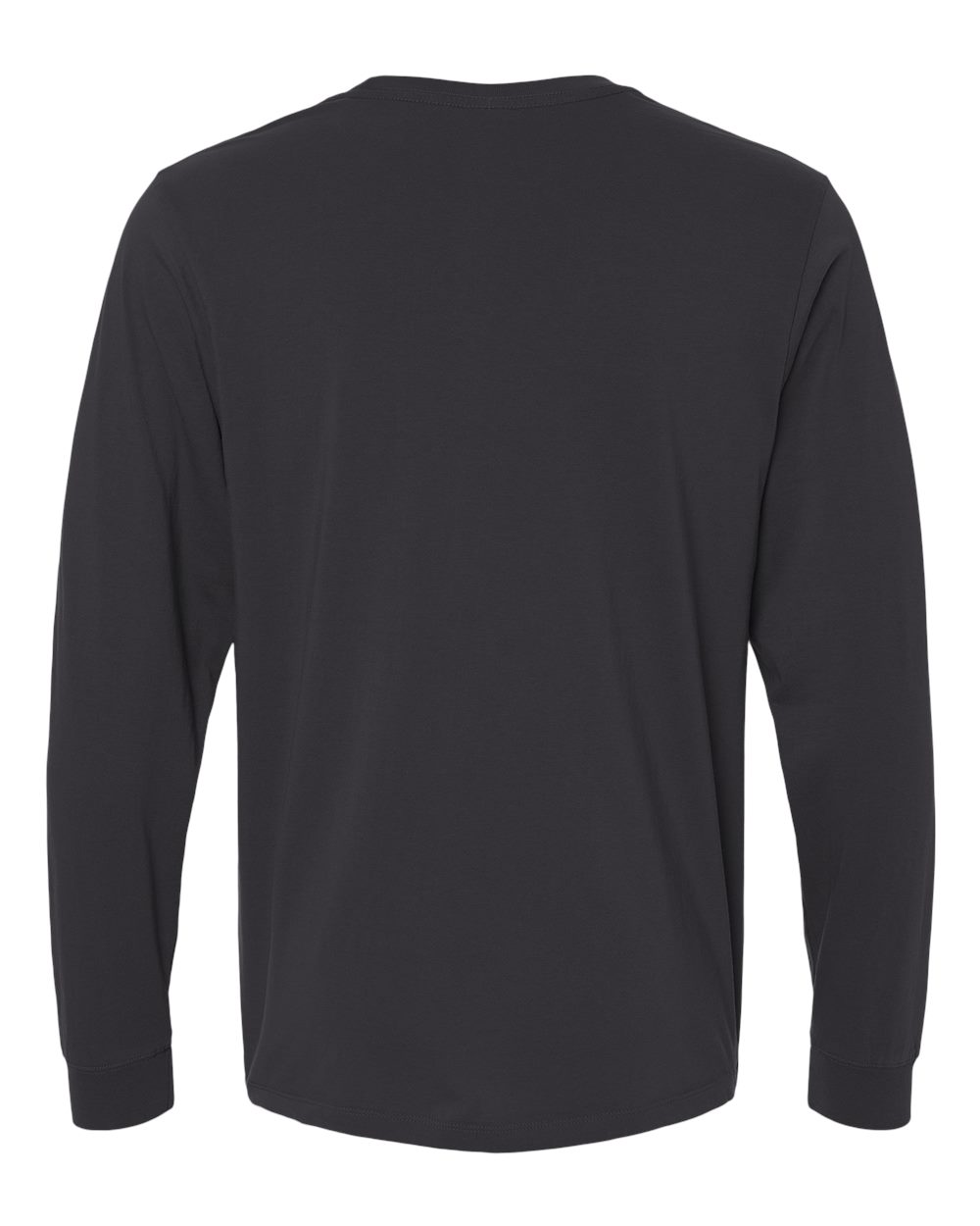Front View of Black Classic Long Sleeve T-Shirt - 220