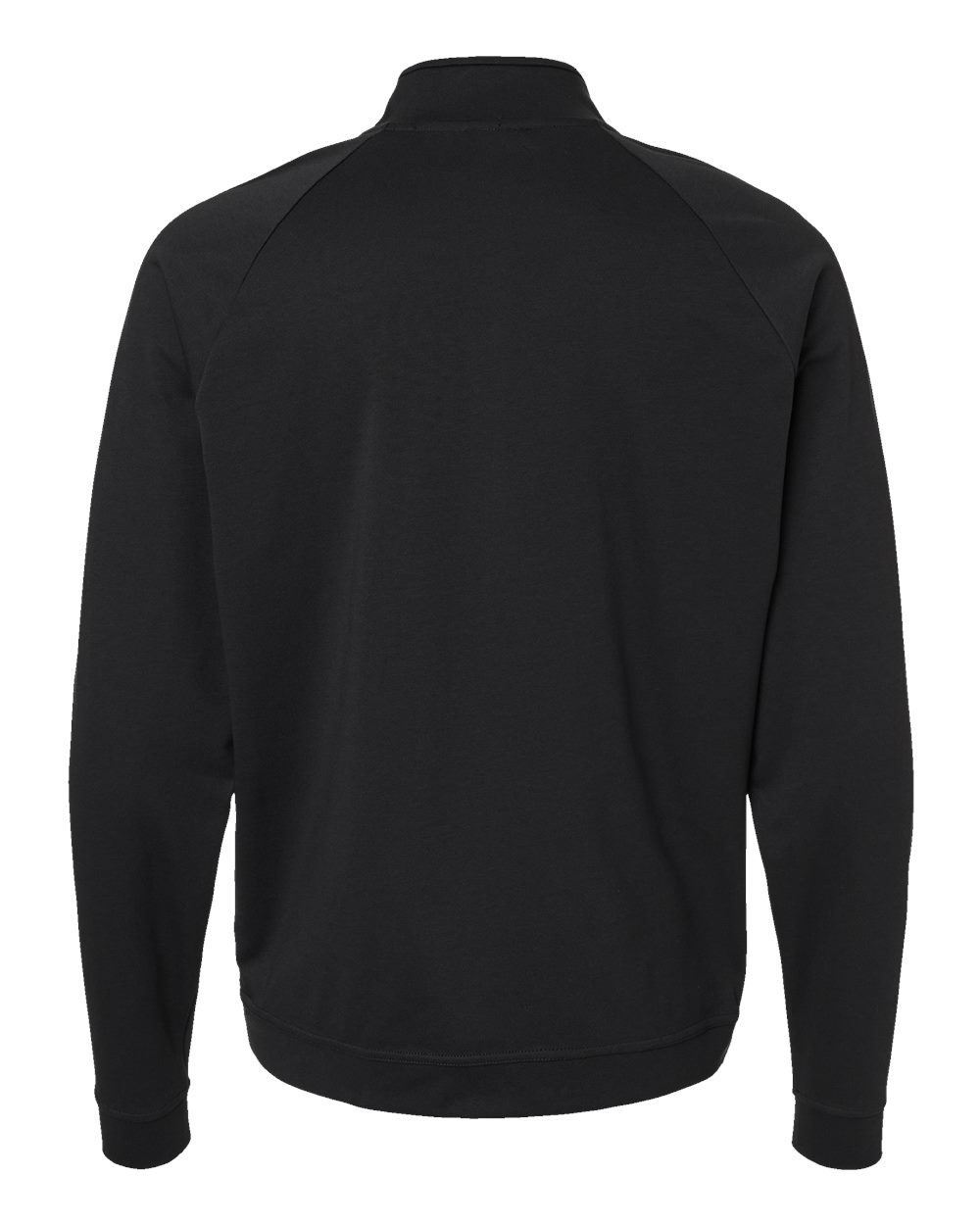 Front View of Black Club Quarter-Zip Pullover - A598