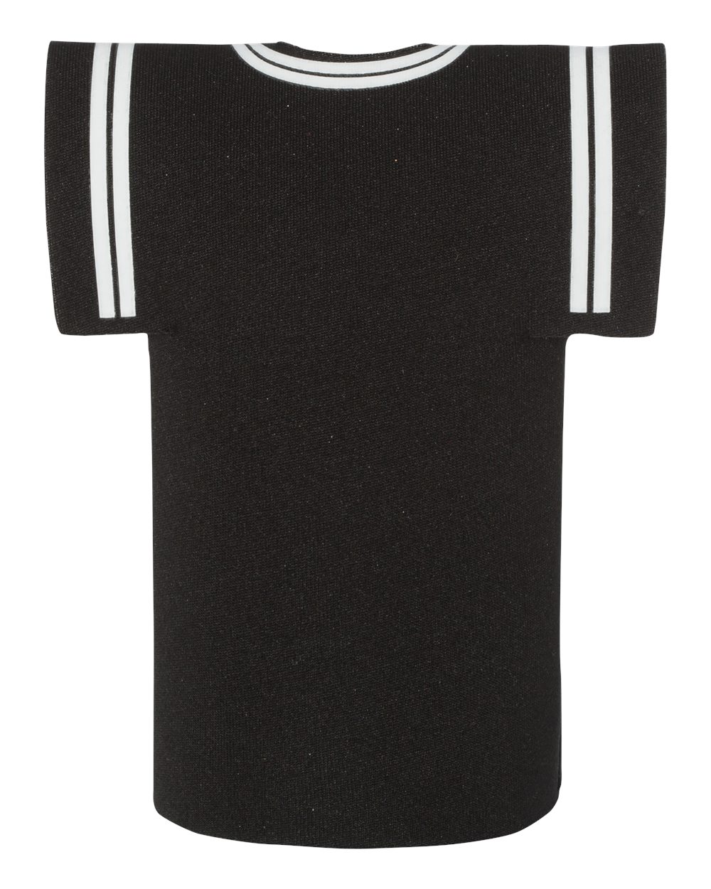 Rear View of Black Collapsible Jersey Foam Can & Bottle Holder - FT008