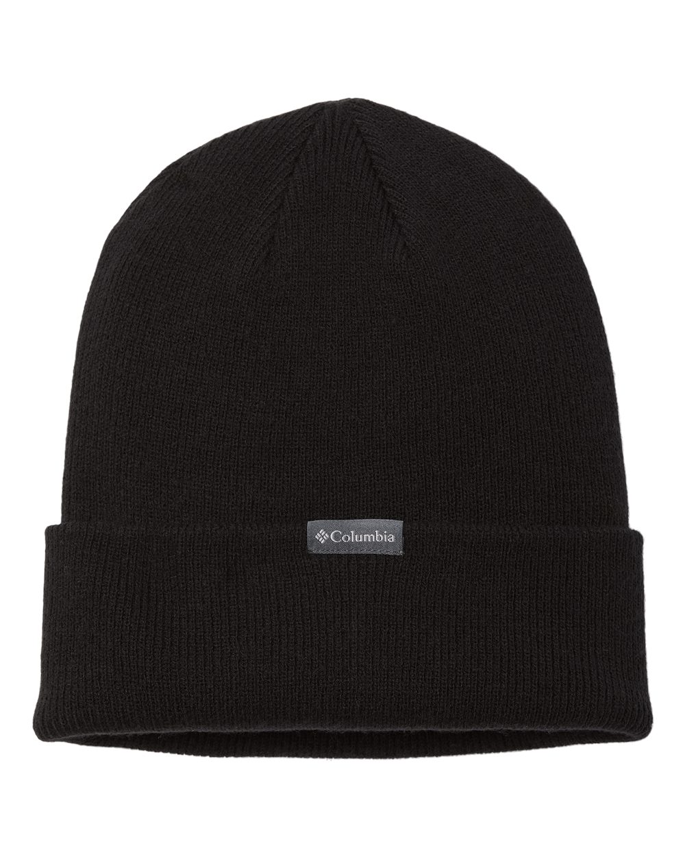 Front View of Black Columbia Tree Flag™ Cuffed Beanie - 205364