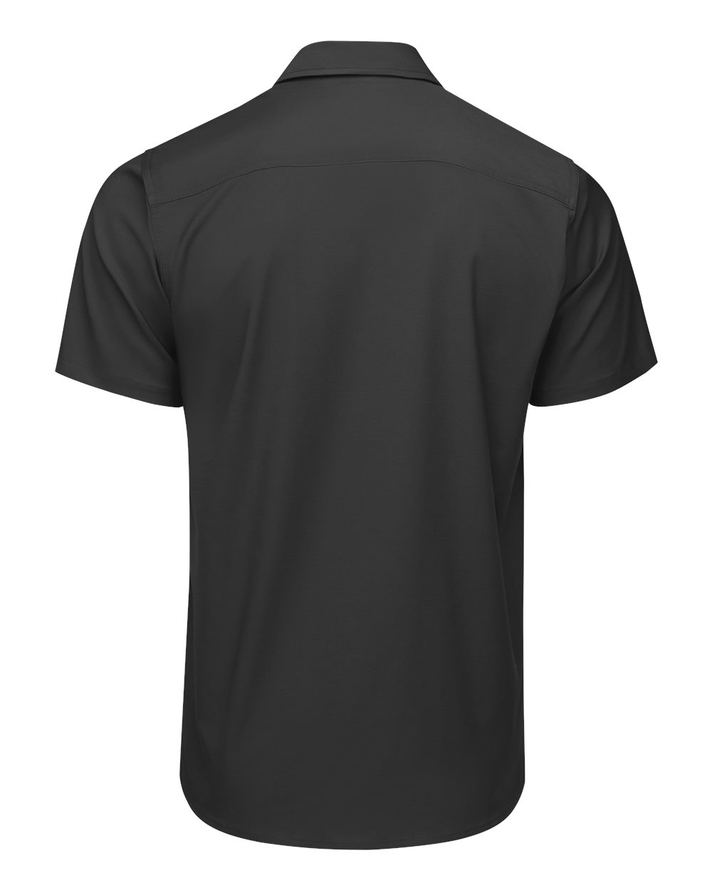 Front View of Black Cooling Work Shirt - TSM2