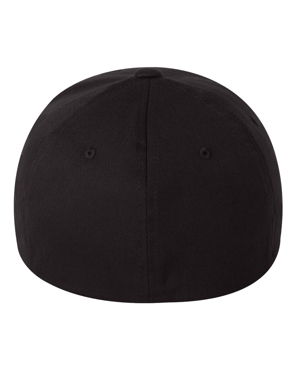 Rear View of Black Cotton Blend Cap - 6277
