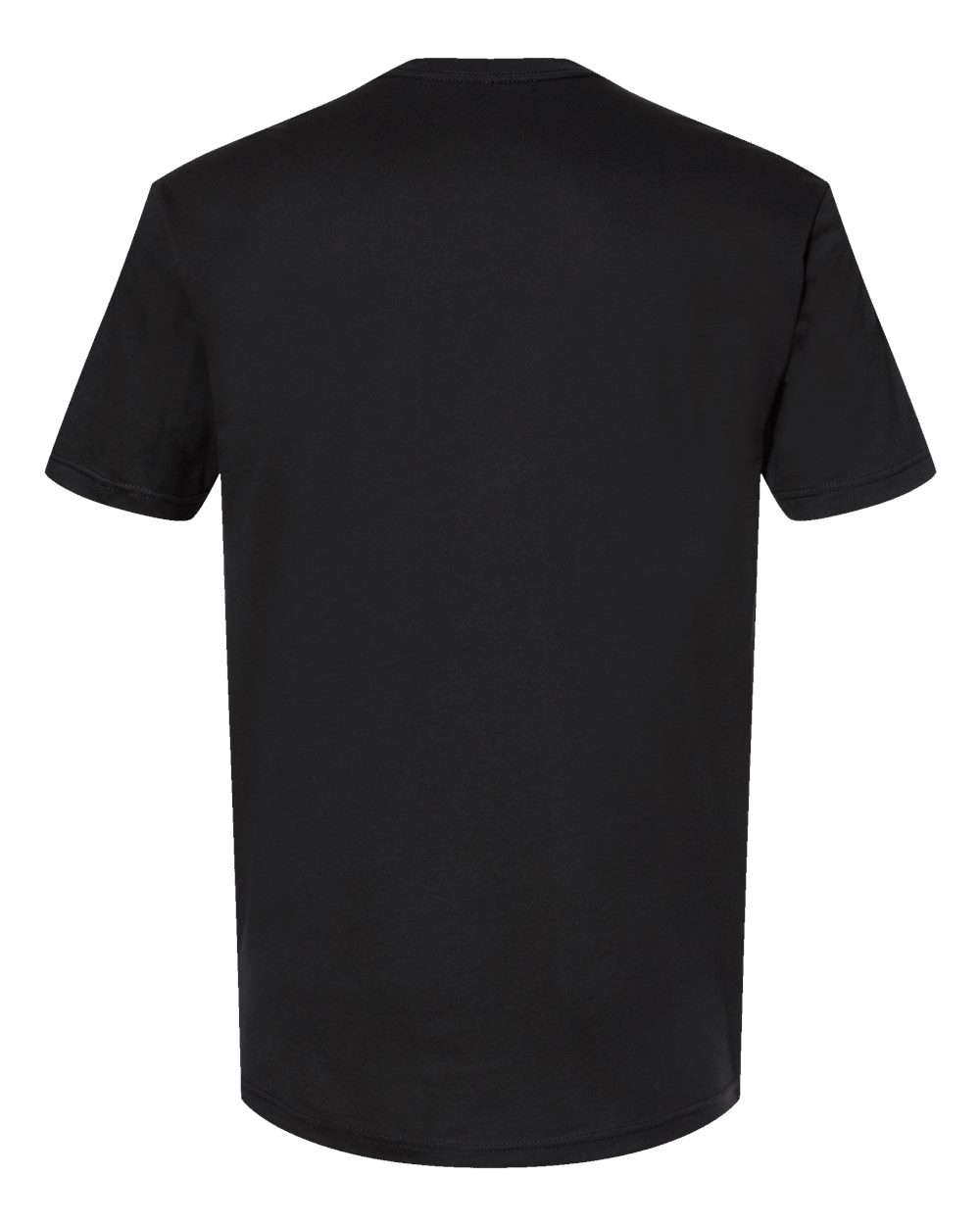 Front View of Black Cotton T-Shirt - 3600