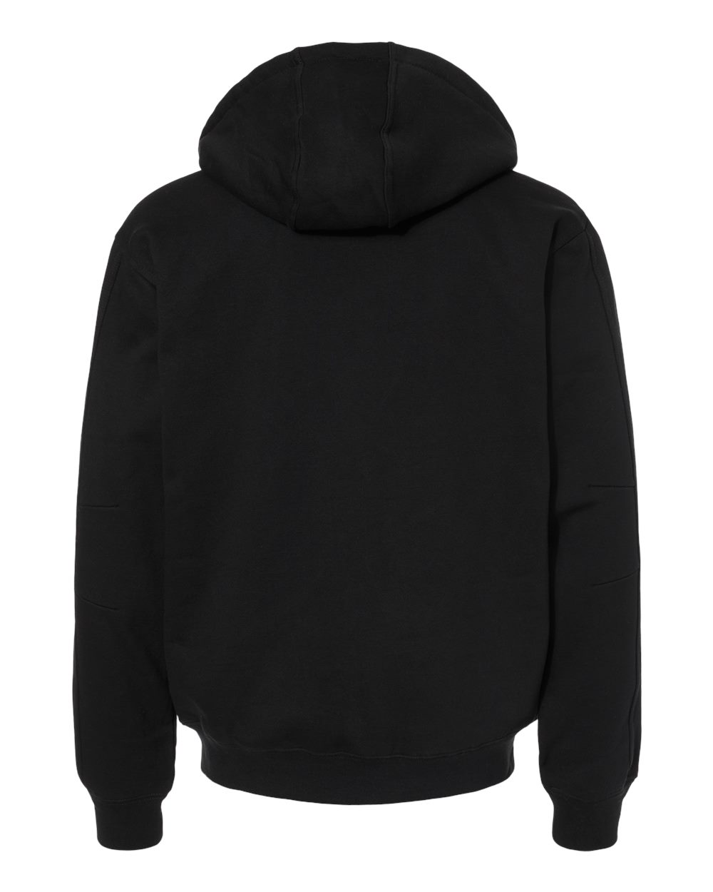 Front View of Black Crossfire Heavyweight Power Fleece Hooded Jacket with Thermal Lining Tall Sizes - 7033T