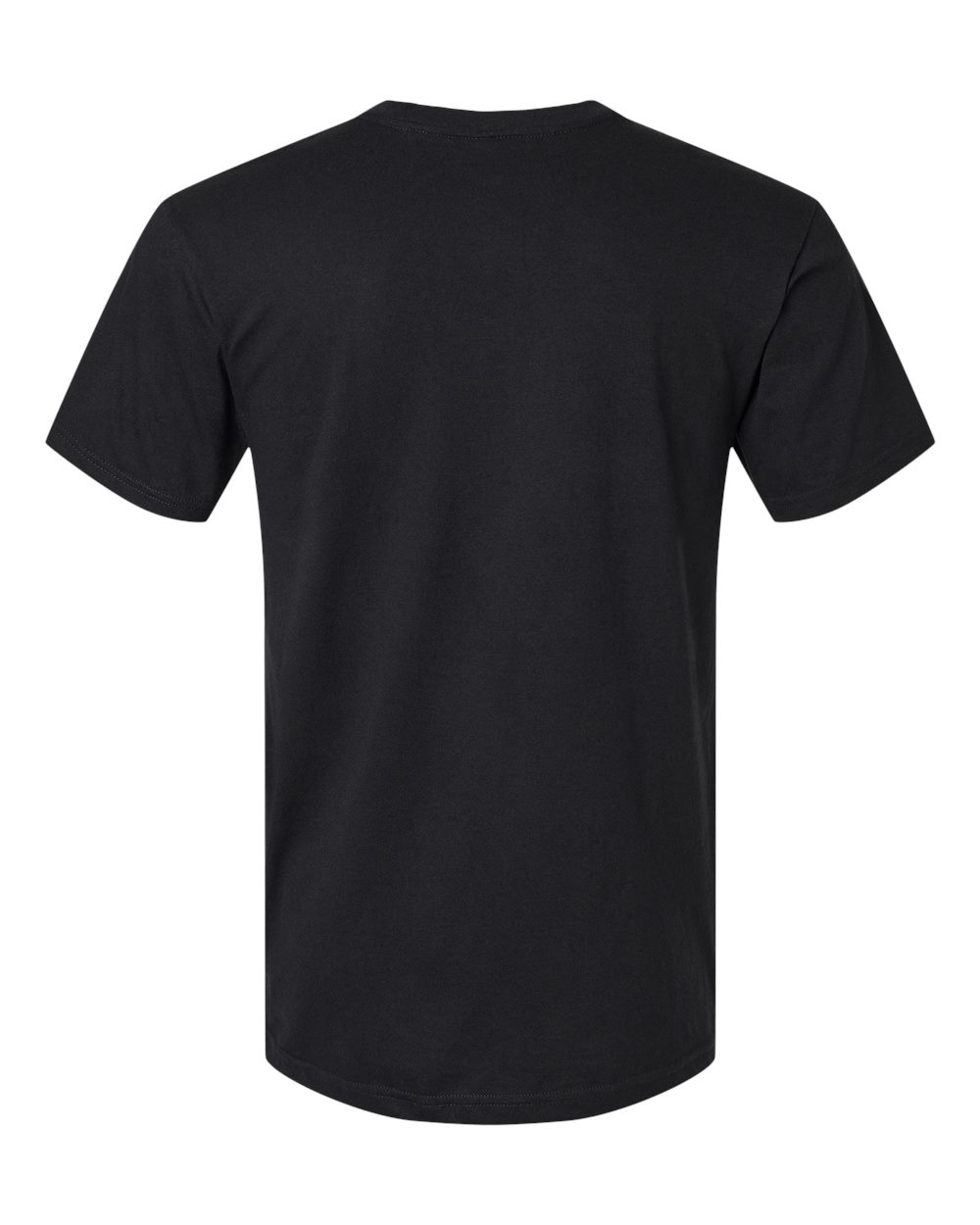 Front View of Black CVC Henley Tee - 2004CVC