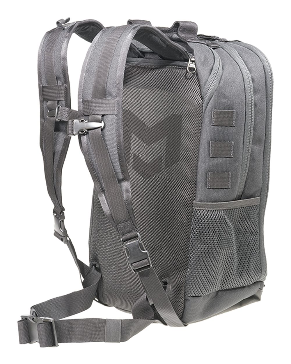 Rear View of Black DEFENDER™ PRO Black Backpack - M5030