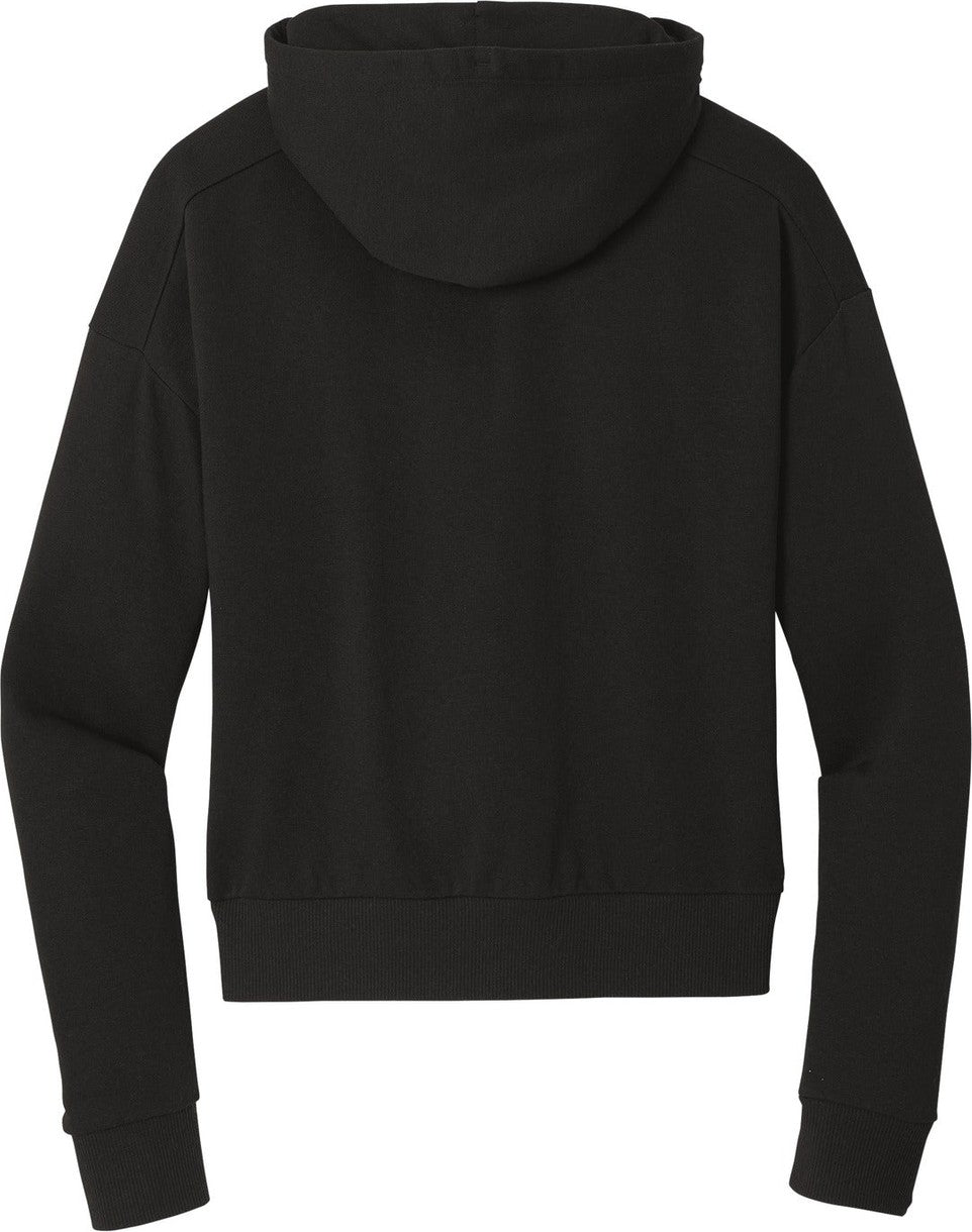 Front View of Black District Women's Perfect Tri Fleece 1/2-Zip Pullover DT1311