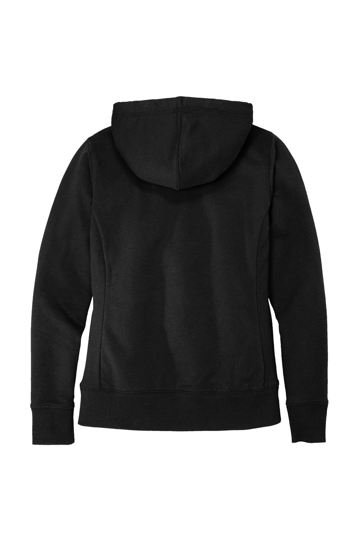 Front View of Black District Women's Re-Fleece Full-Zip Hoodie DT8103