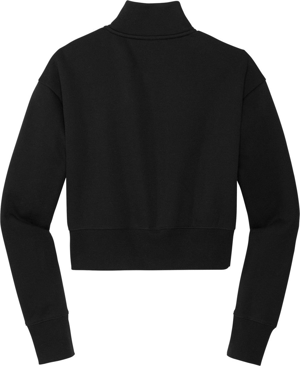 Front View of Black District Women's V.I.T. Fleece 1/2-Zip DT6111