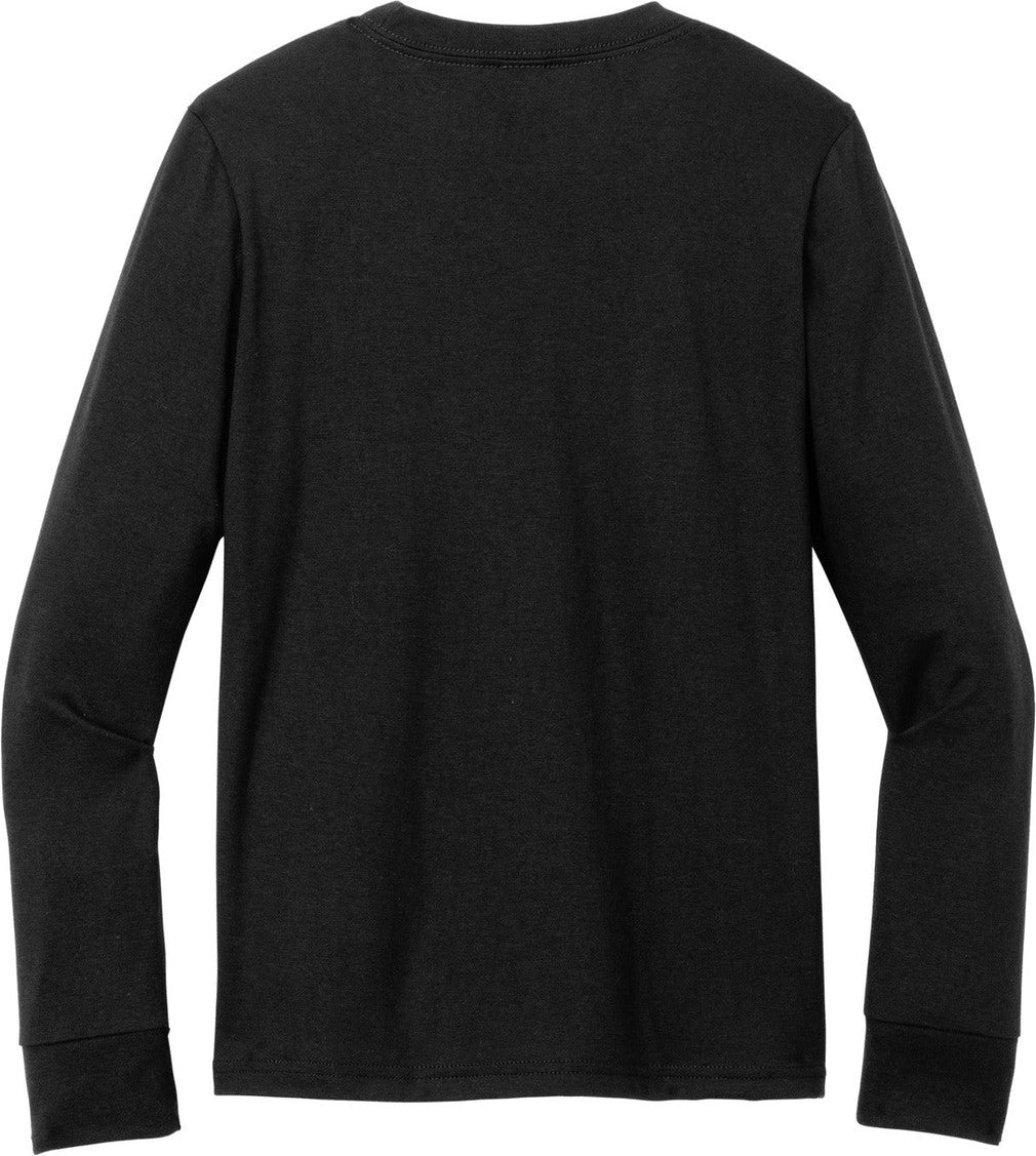 Front View of Black District Youth Perfect Tri Long Sleeve Tee DT132Y