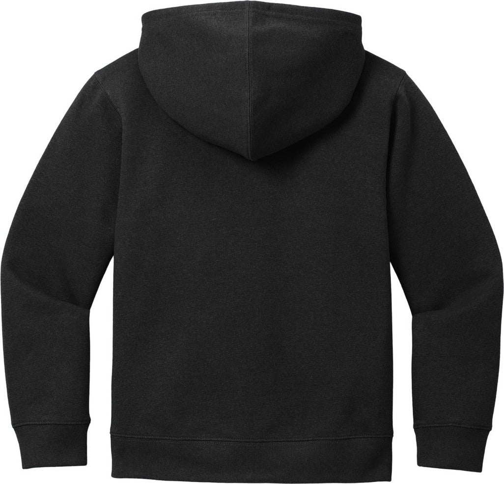 Rear View of Black District Youth V.I.T. Fleece Full-Zip Hoodie DT6102Y