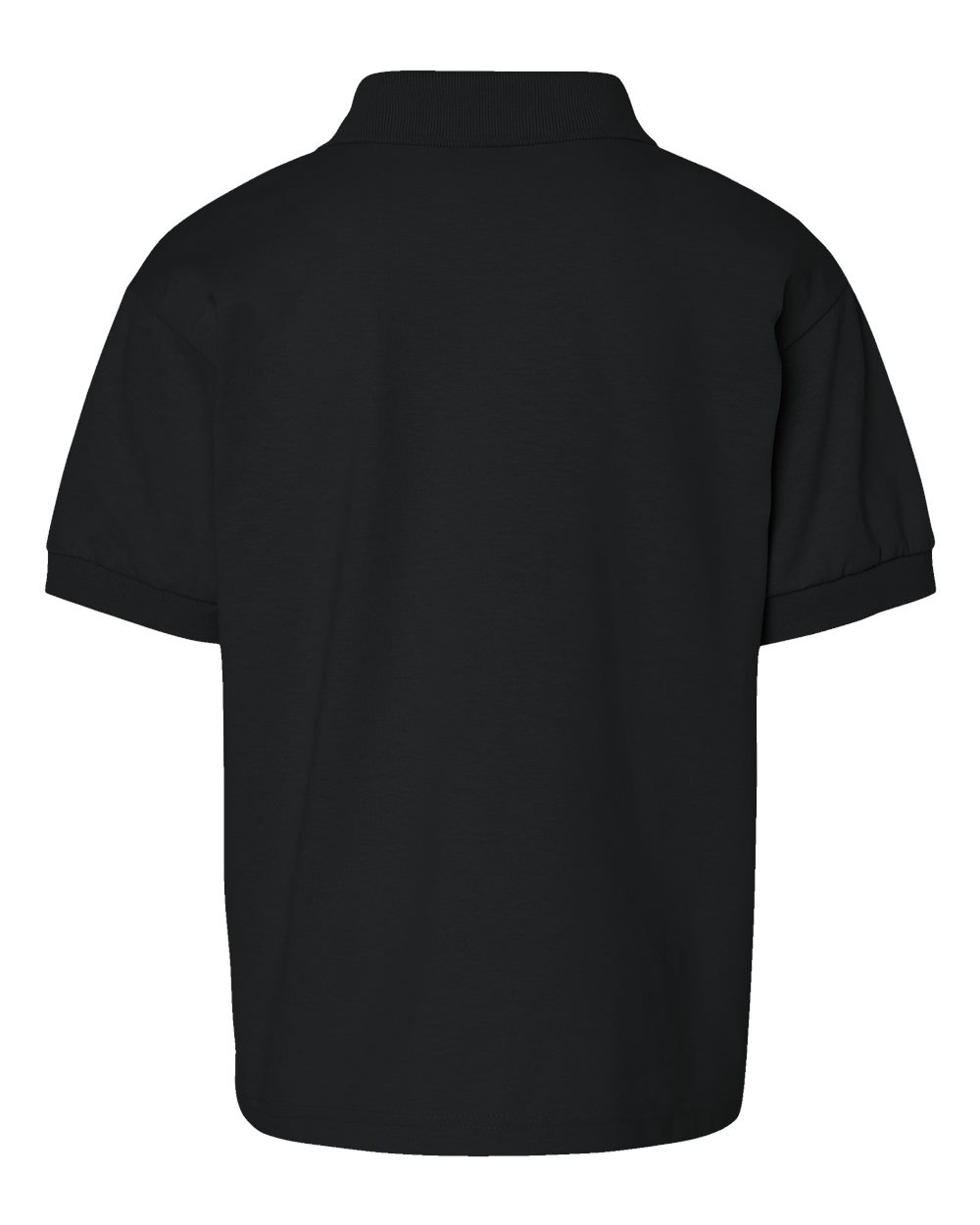 Front View of Black DryBlend® Youth Jersey Polo - 8800B