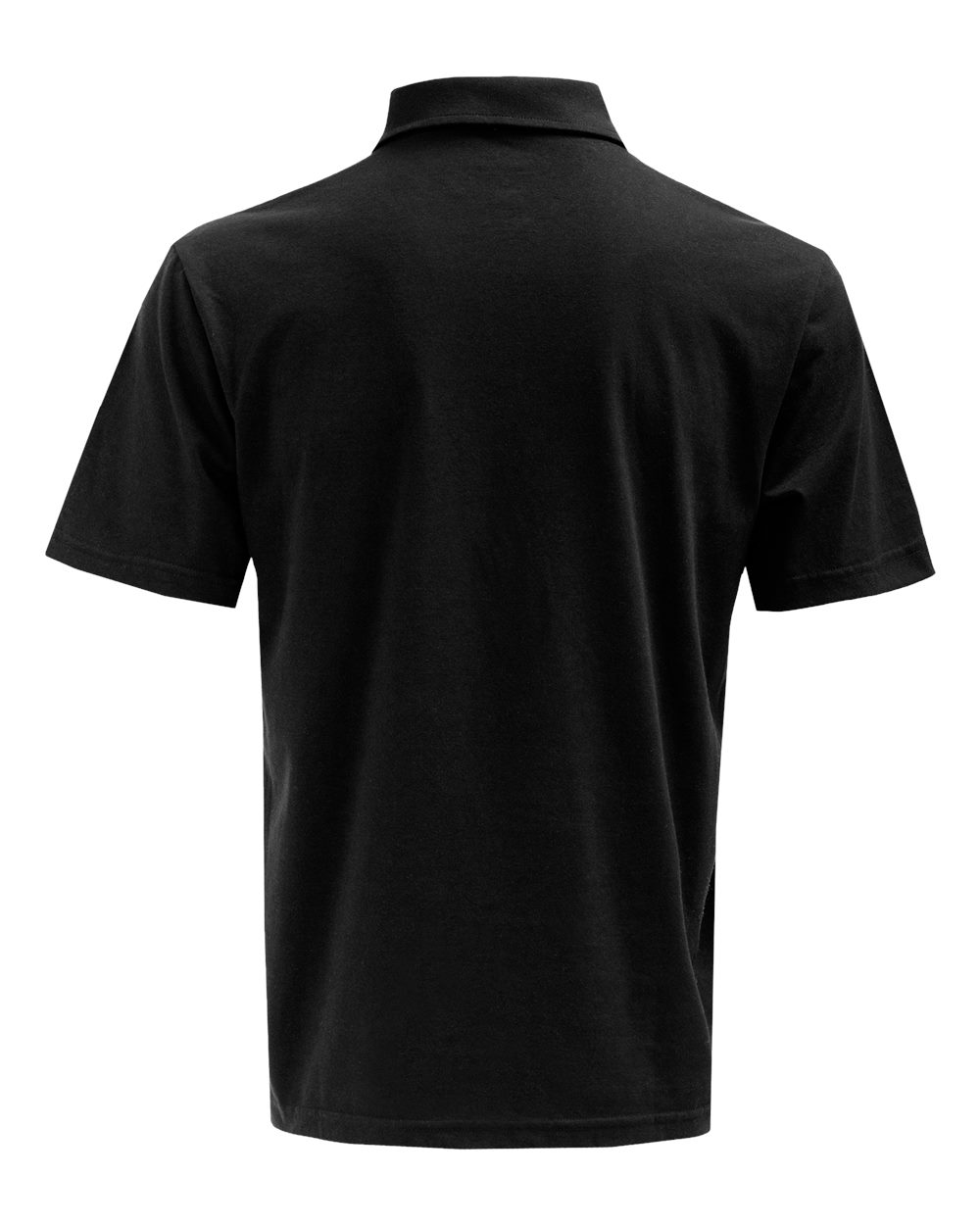 Front View of Black Eco Polo - EC500