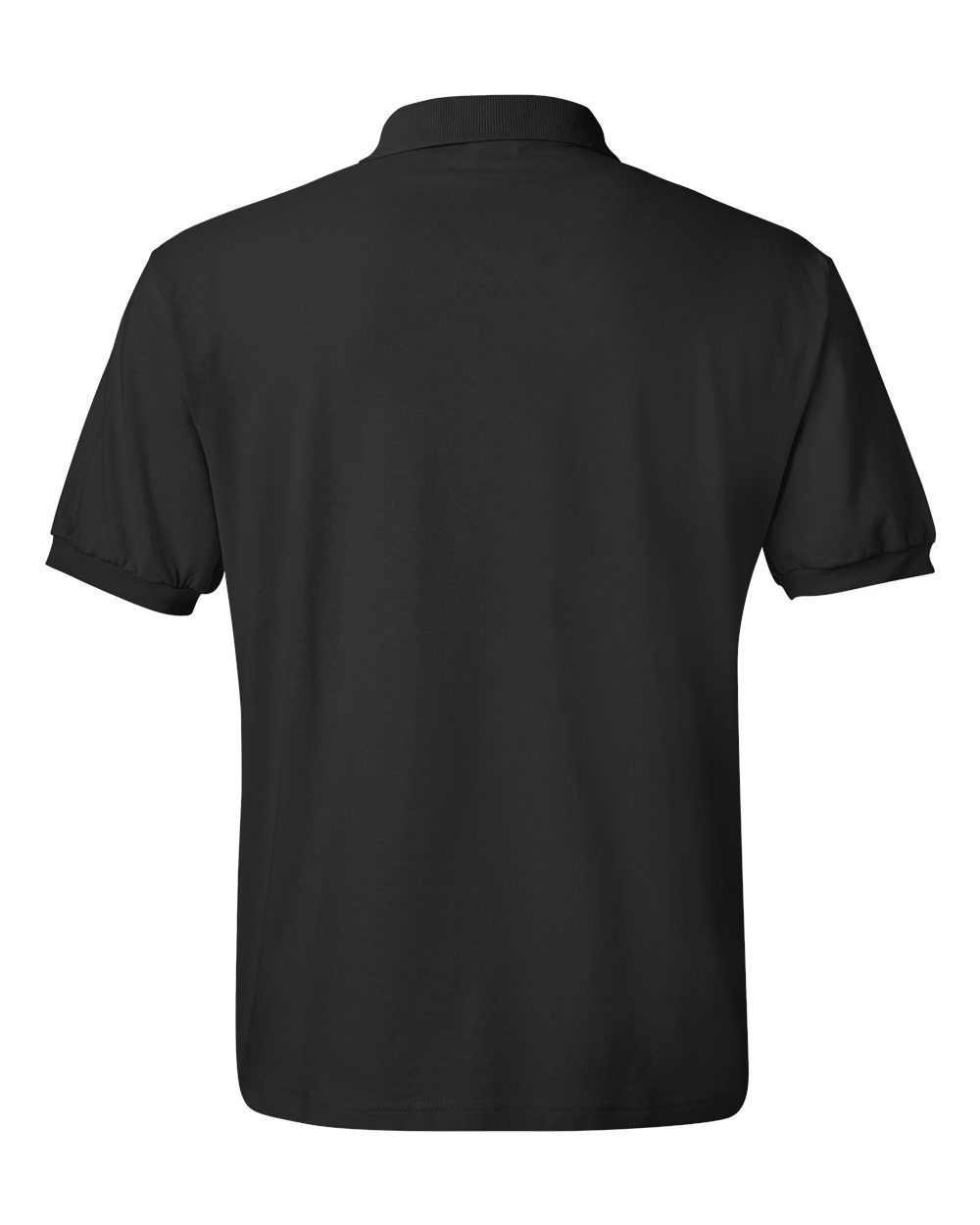Rear View of Black Ecosmart® Jersey Polo - 054X