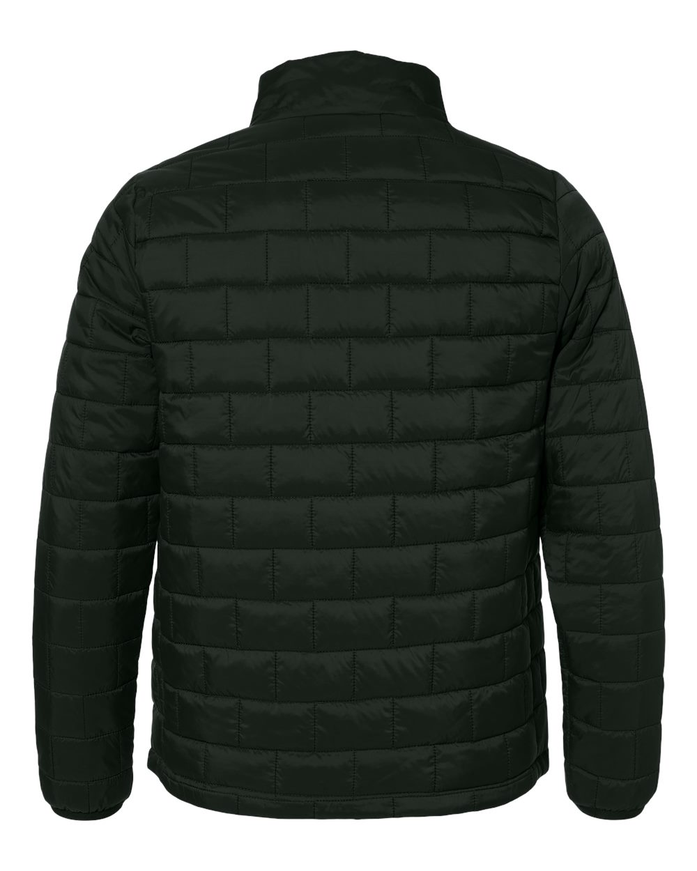 Rear View of Black Elemental Puffer Jacket - 8713