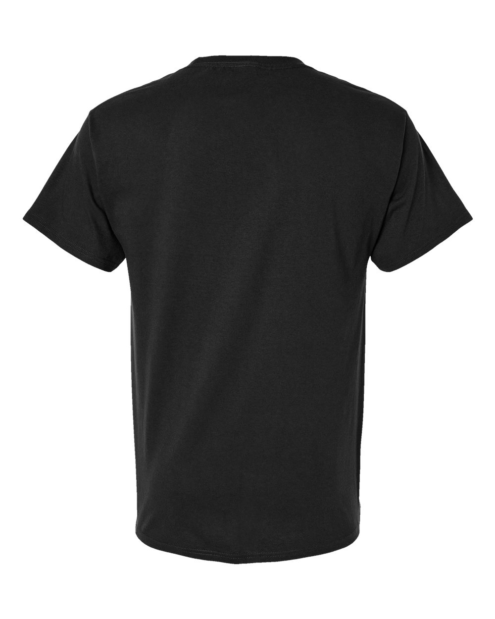 Front View of Black Essential-T Pocket T-Shirt - 5290P