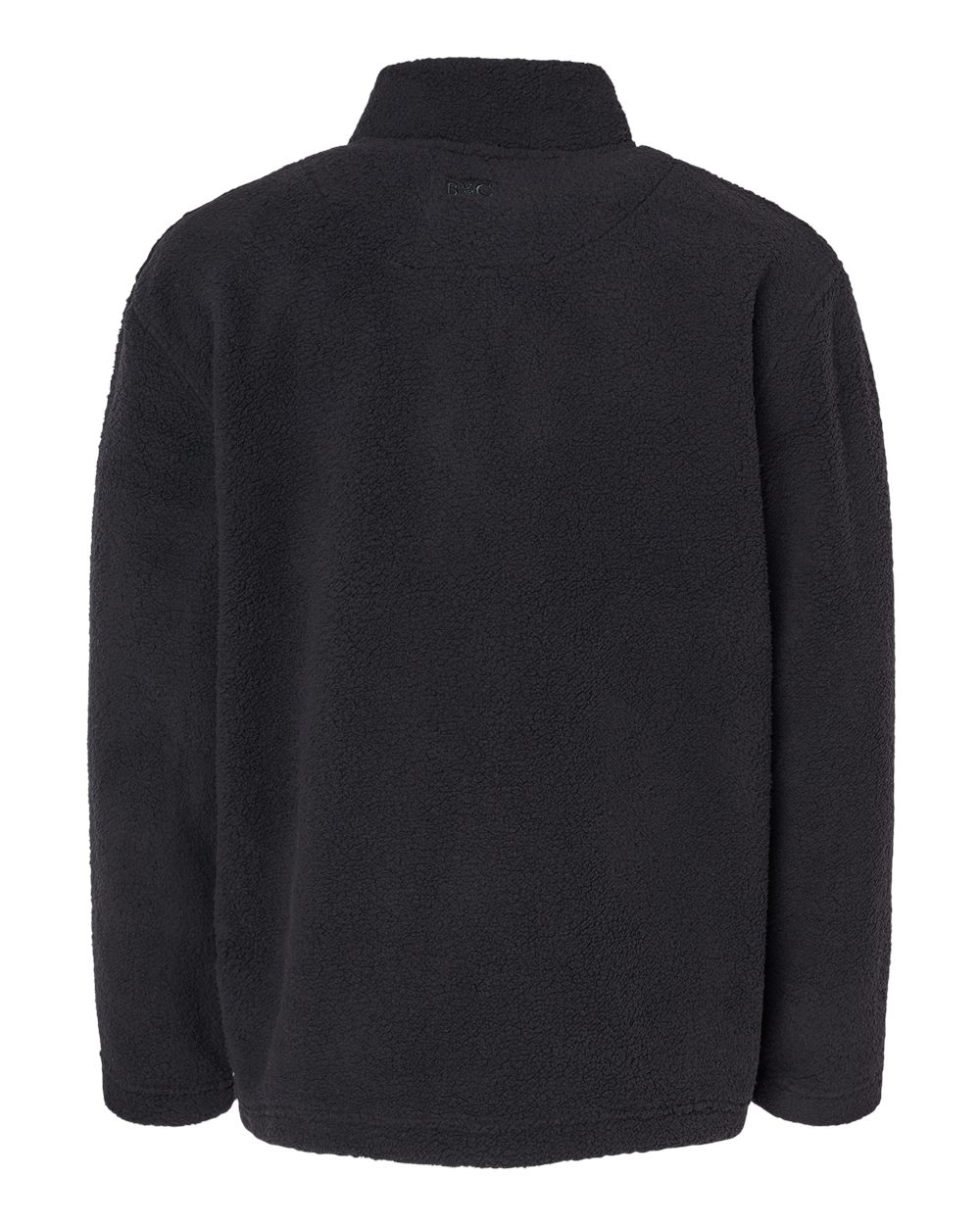 Rear View of Black Everest Quarter-Zip Fleece Pullover - BM8510