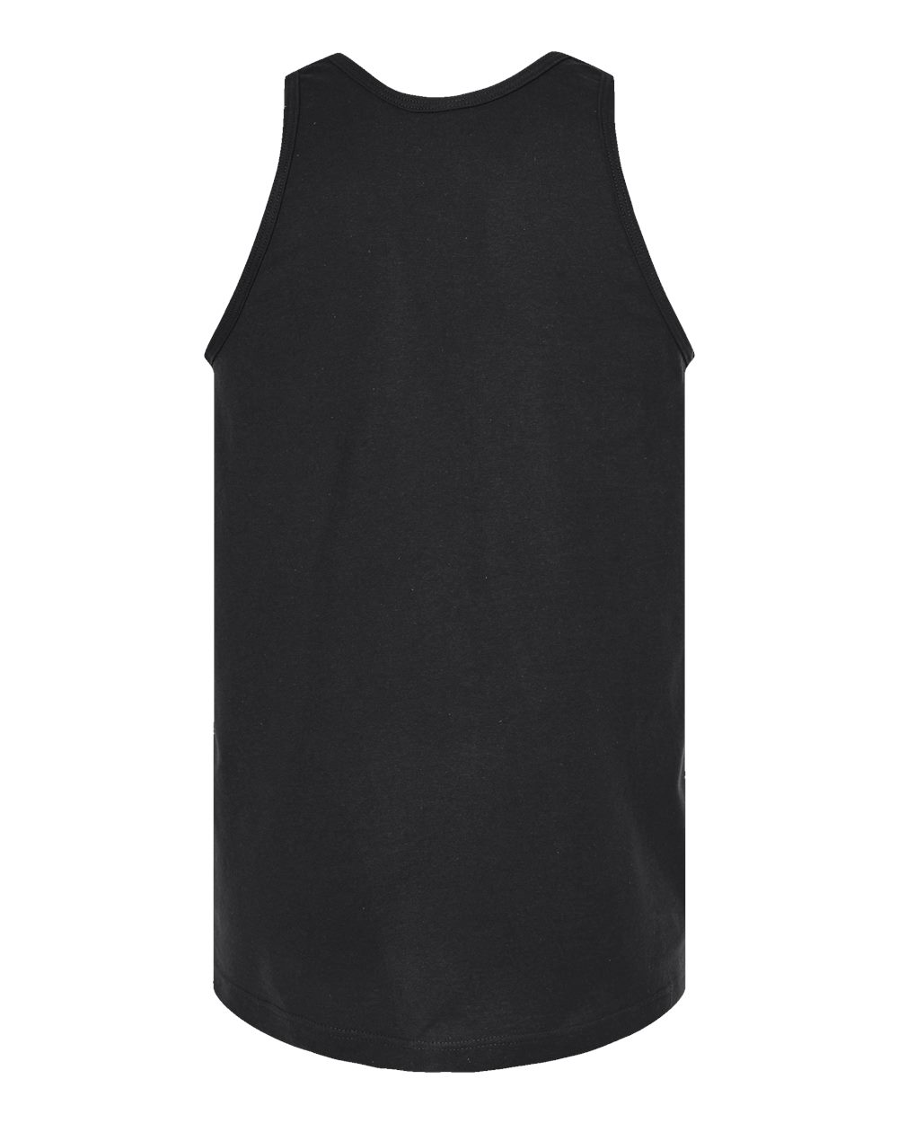 Front View of Black Fine Jersey Tank Top - S105