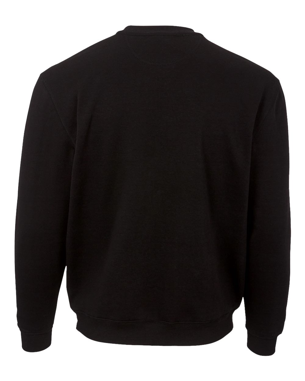 Front View of Black Fleece Crew Pullover - BM5101