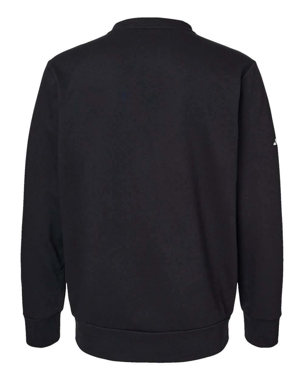 Front View of Black Fleece Crewneck Sweatshirt - A434