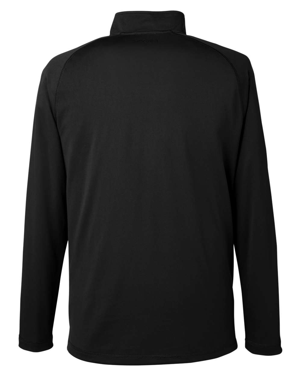 Rear View of Black Freestyle Half-Zip Pullover - S16797