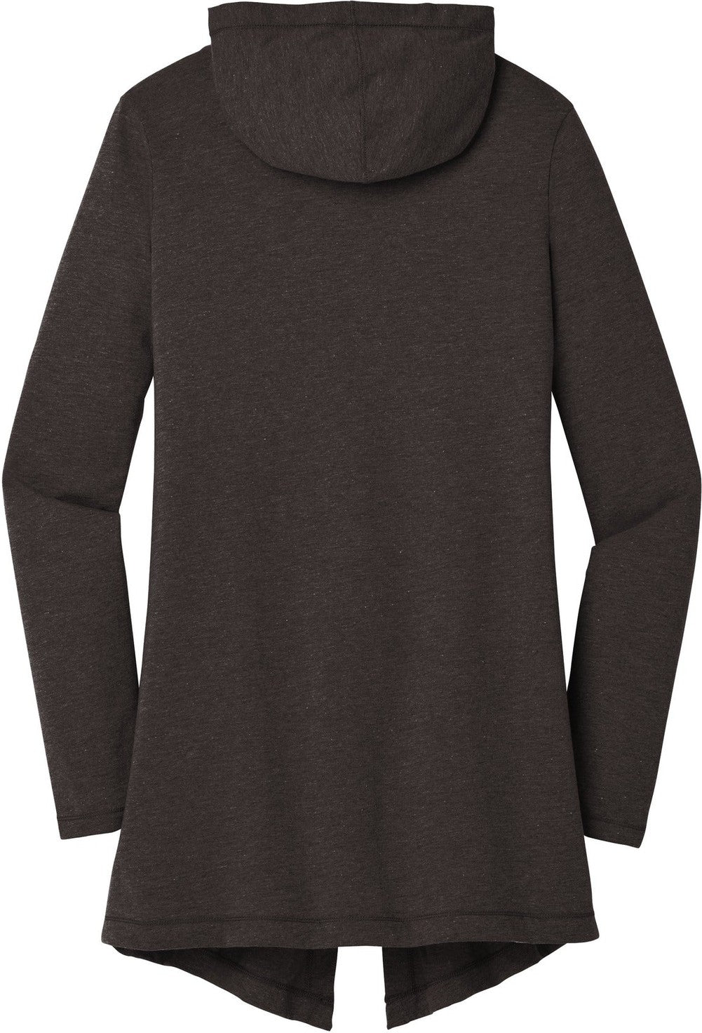 Front View of Black Frost District Women's Perfect Tri Hooded Cardigan. DT156