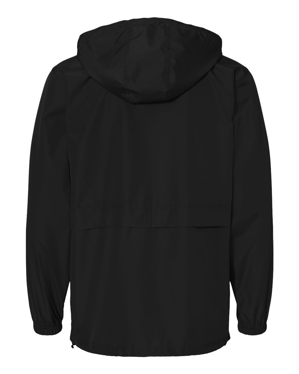 Front View of Black Full-Zip Anorak Jacket - CO125