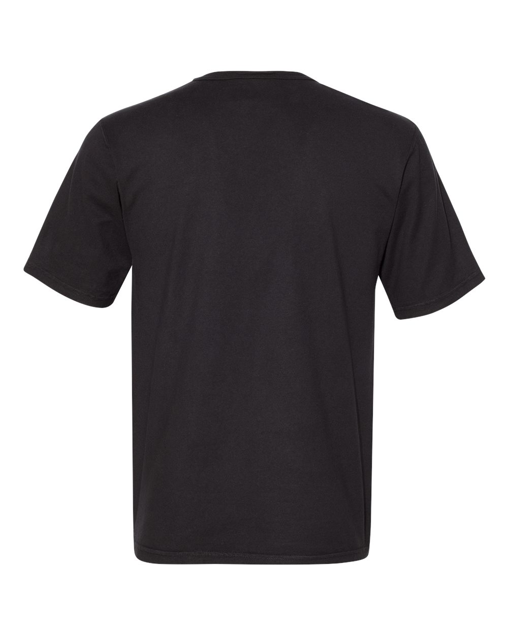Front View of Black Garment-Dyed T-Shirt - CD100