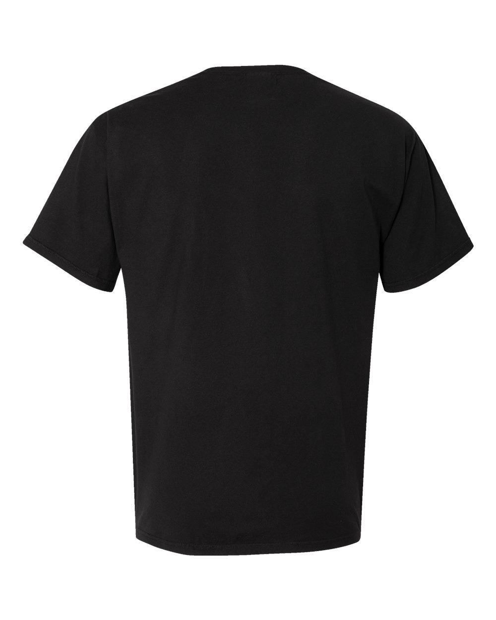 Front View of Black Garment-Dyed T-Shirt - GDH100
