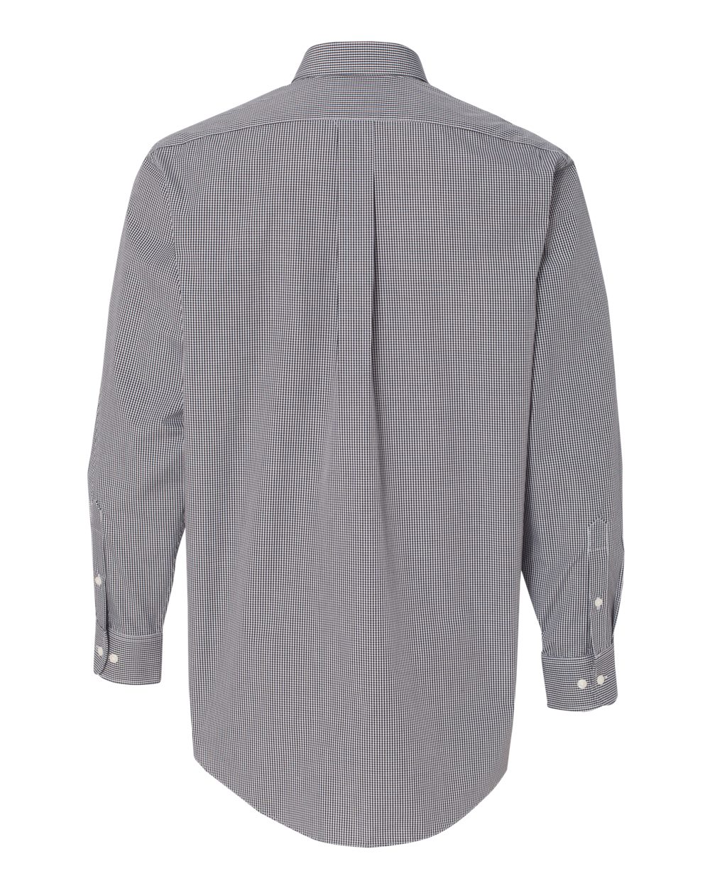 Rear View of Black Gingham Check Shirt - 13V0225
