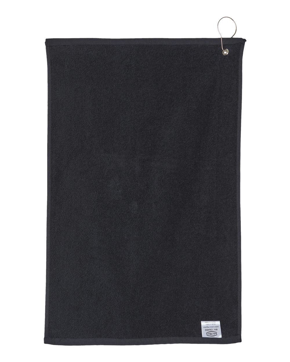 Front View of Black Golf Towel - C162523GH