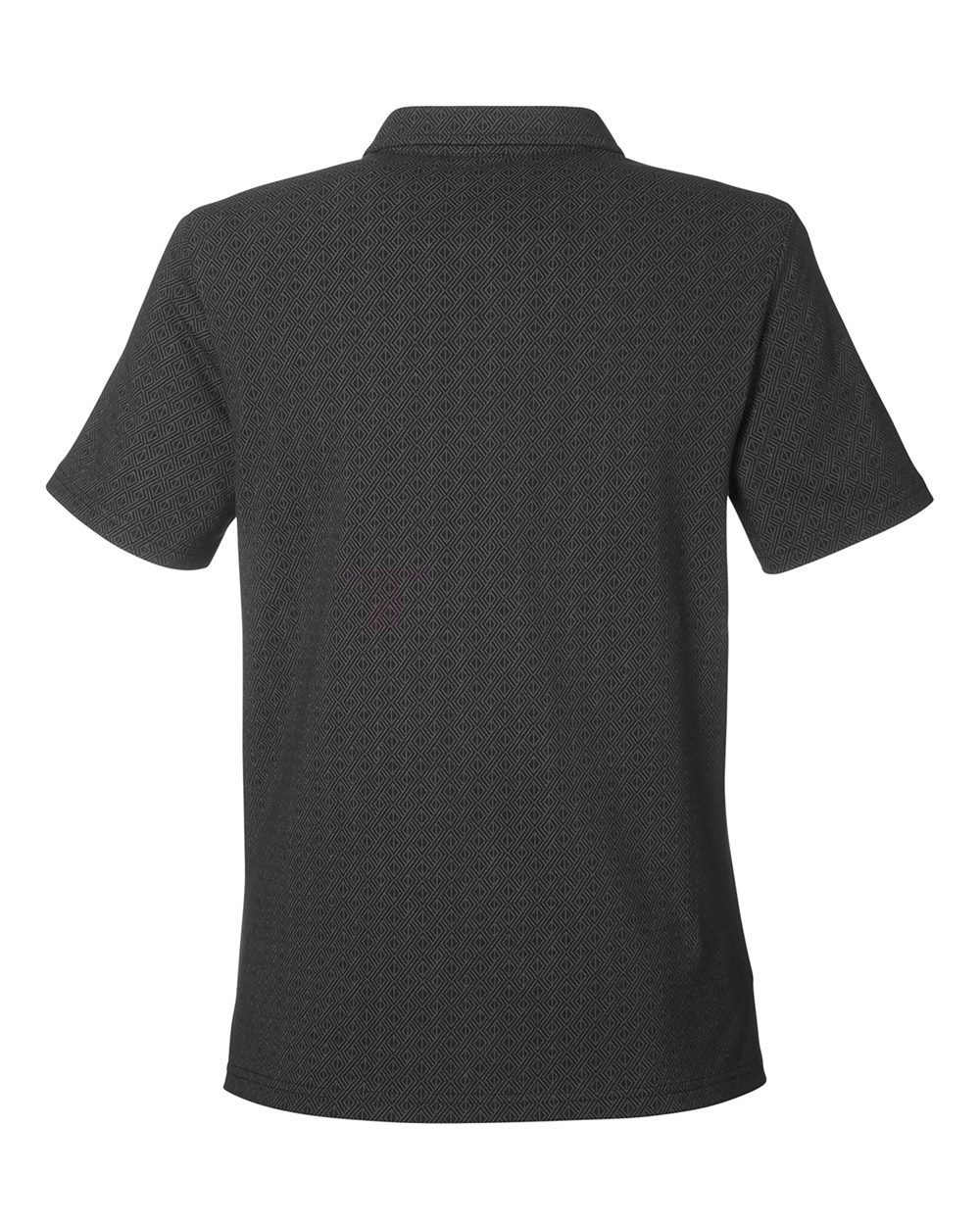 Rear View of Black/ Graphite Women's Crownlux Performance® Geo Polo - DG101W