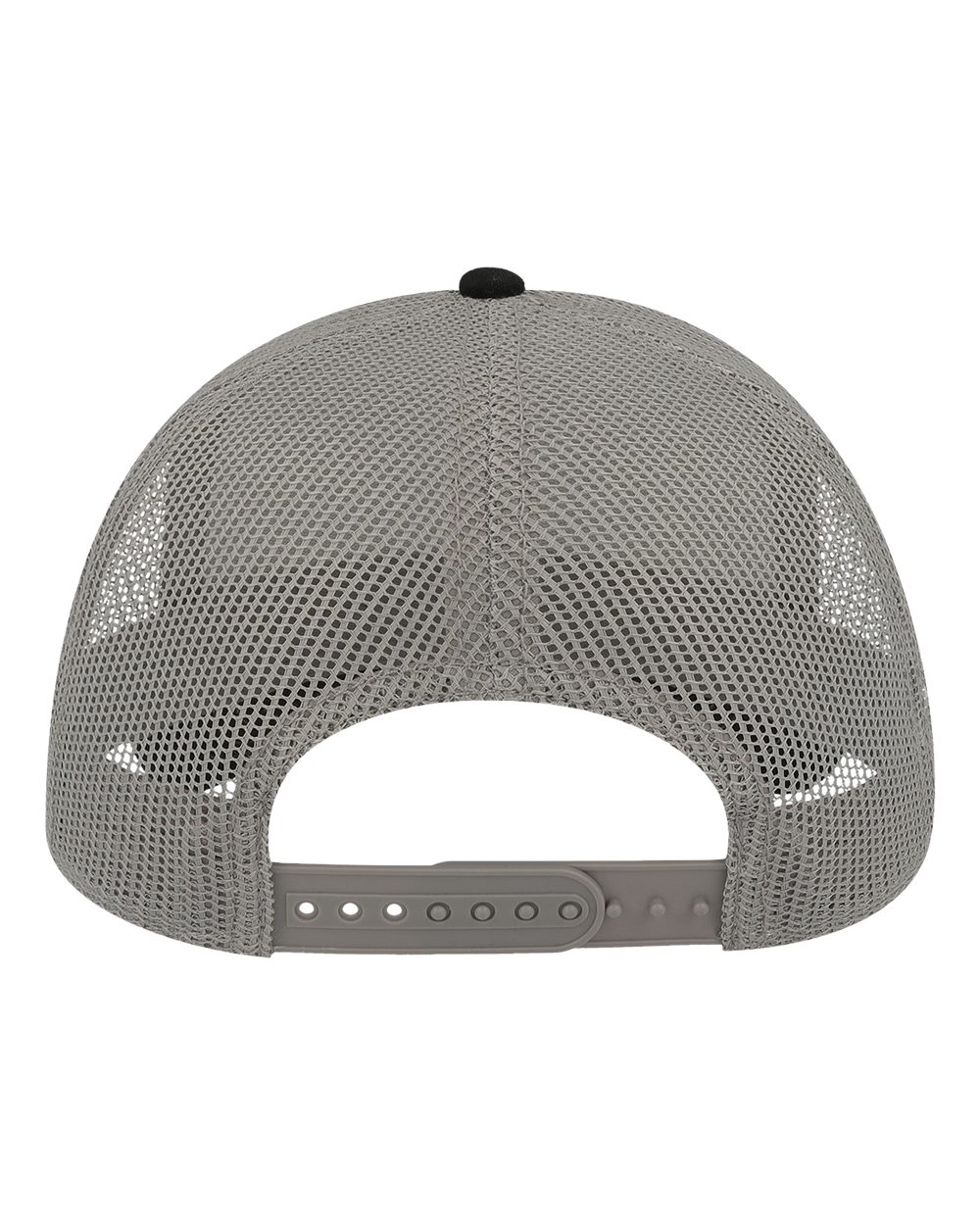 Front View of Black/ Grey Sustainable Canvas Cap - RAPPER